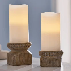 Set of 2 Beaded Candle Risers