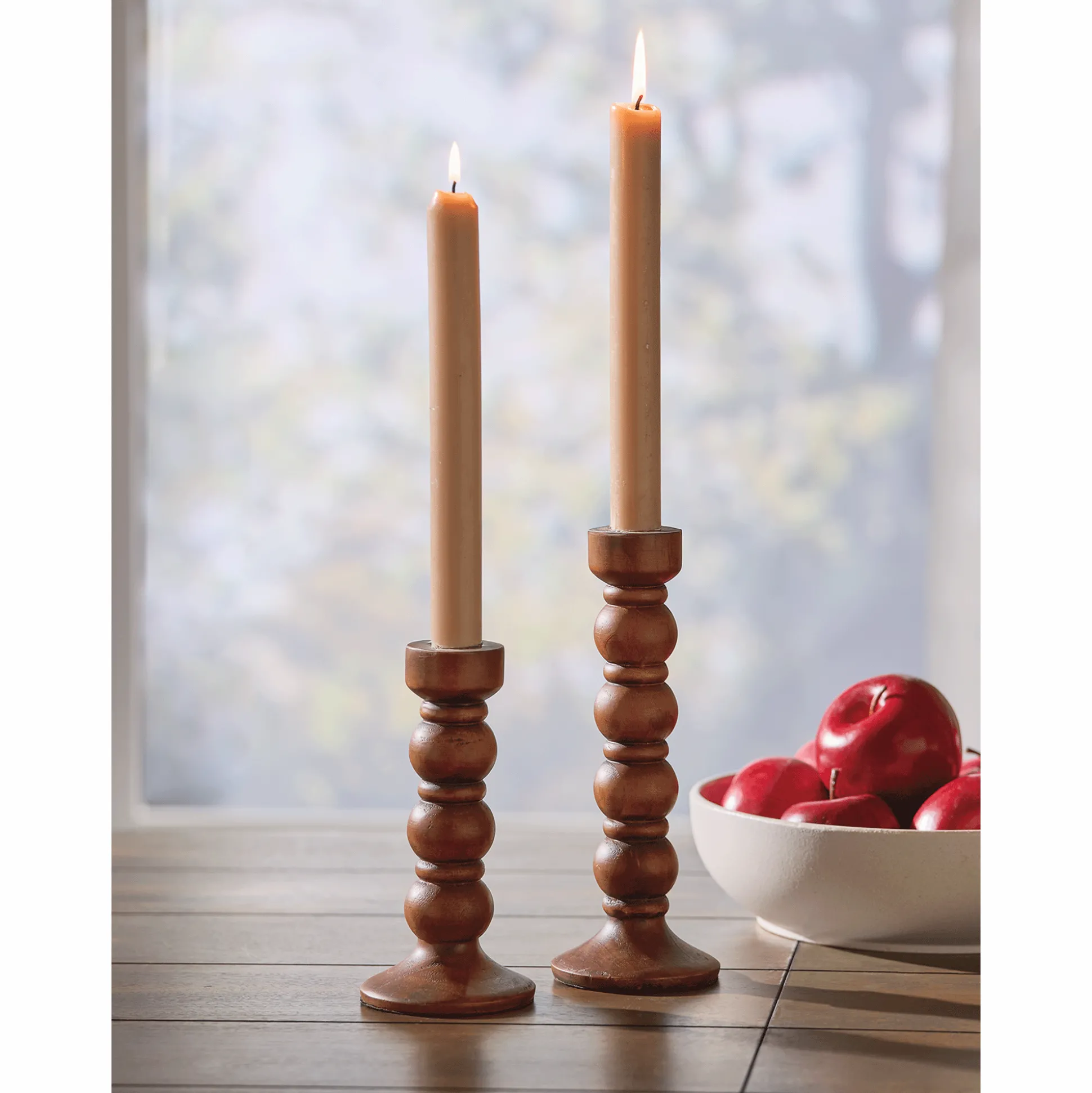 Set of 2 Bobbin Candleholders