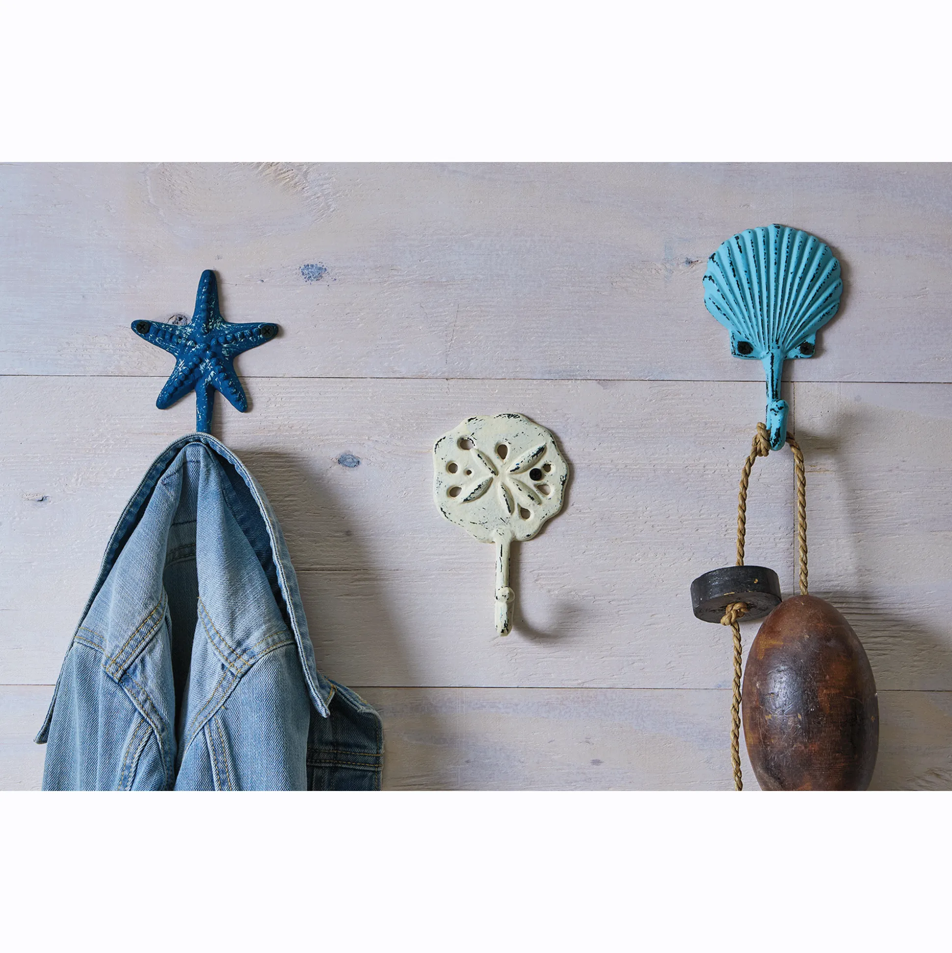 Set of 3 Coastal Wall Hooks