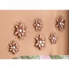 Set of 2 Copper-Colored Wall Flowers