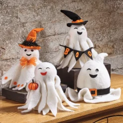Set of 4 Felt Ghosts