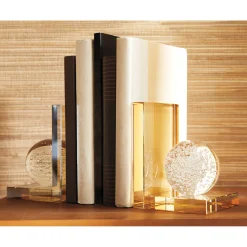 Set of 2 Glass Orb Bookends