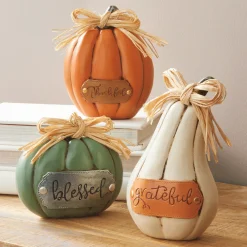 Set of 3 Harvest-Blessing Gourds