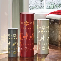 Set of 3 Metal Christmas Luminaries