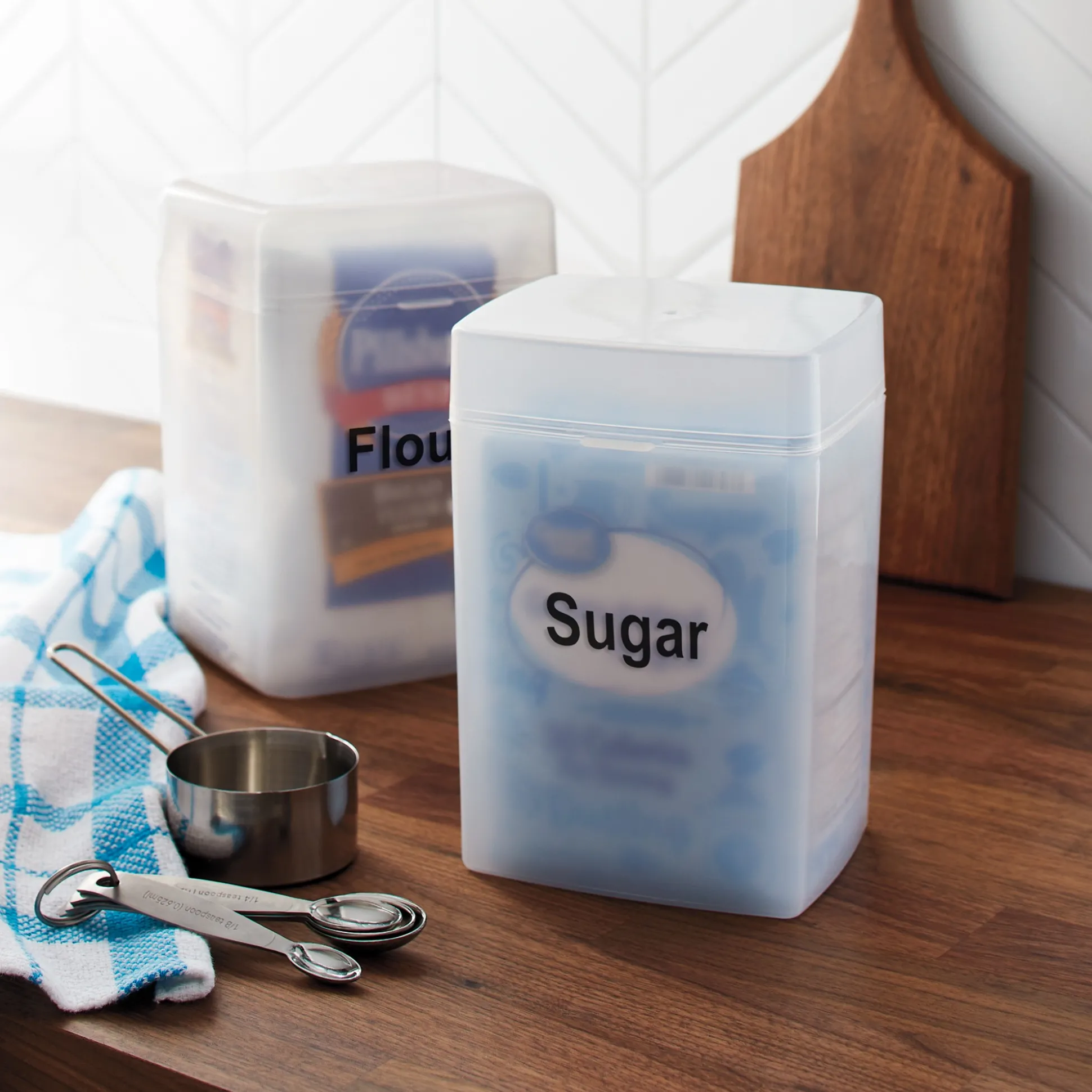 Set of 2 Nesting Flour/Sugar Containers