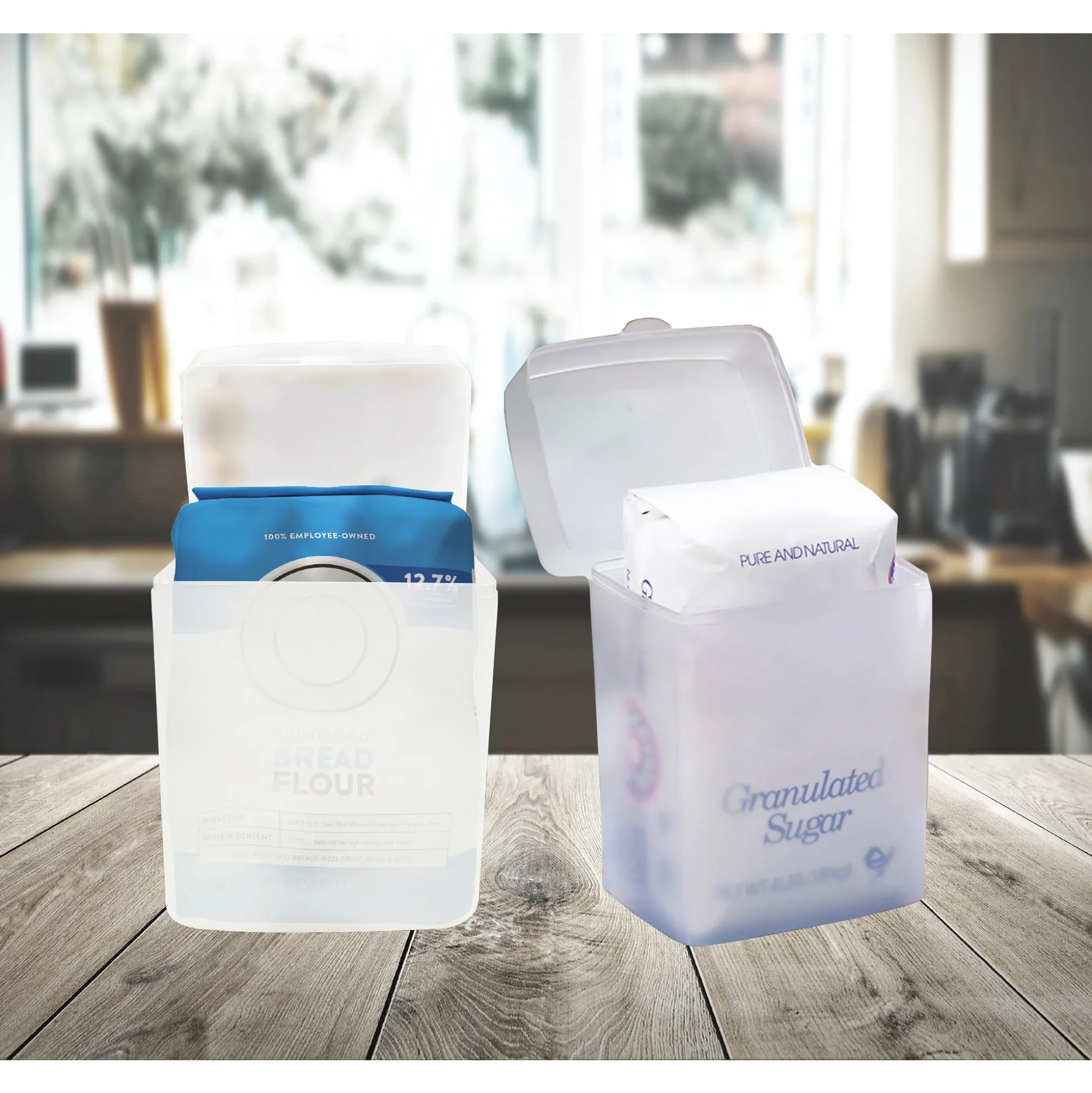 Set of 2 Nesting Flour/Sugar Containers