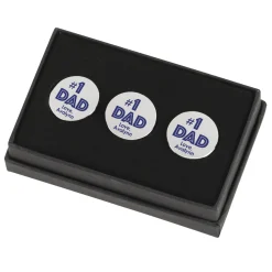 Set of 3 Personalized #1 Dad Golf Ball Markers