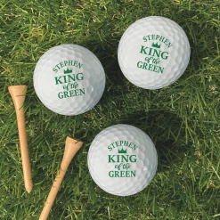 Set of 6 Personalized King of the Green Golf Balls