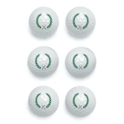 Set of 6 Personalized Laurel-Wreath Golf Balls