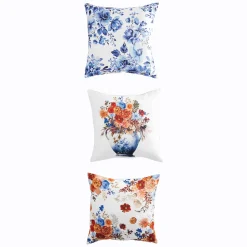 Set of 2 Reversible Chinoiserie Accent Pillows