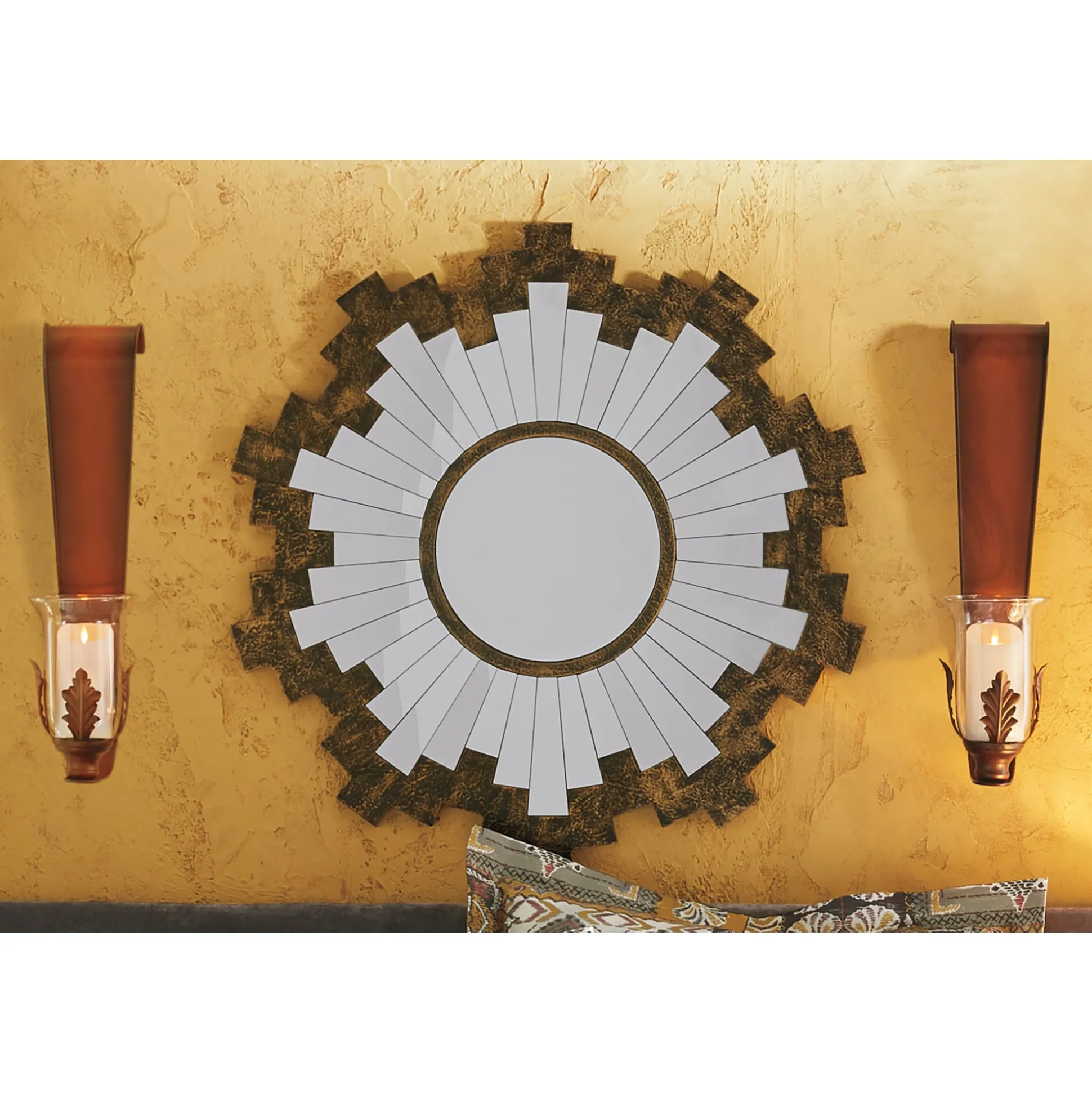 Set of 2 Ribbon-Scroll Sconces