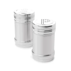 Set of 2 Stainless Steel Salt & Pepper Shakers