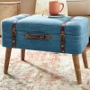 Set of 2 Suitcase Ottomans