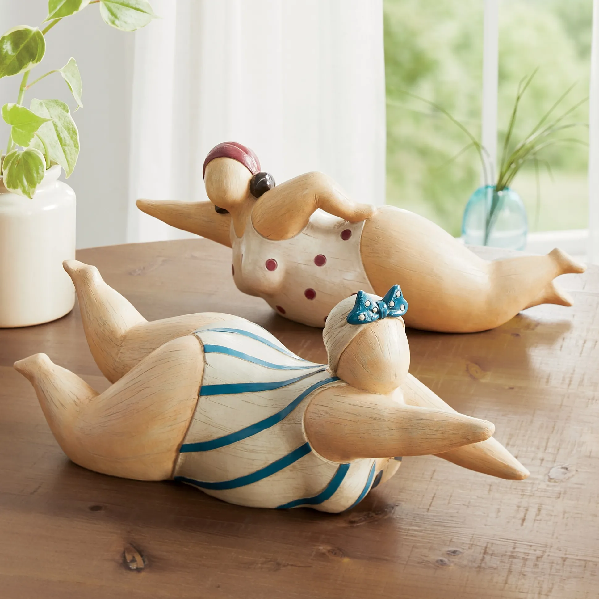 Set of 2 Swimming Sisters Figurines