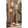 Set of 3 Turned Floor Candleholders