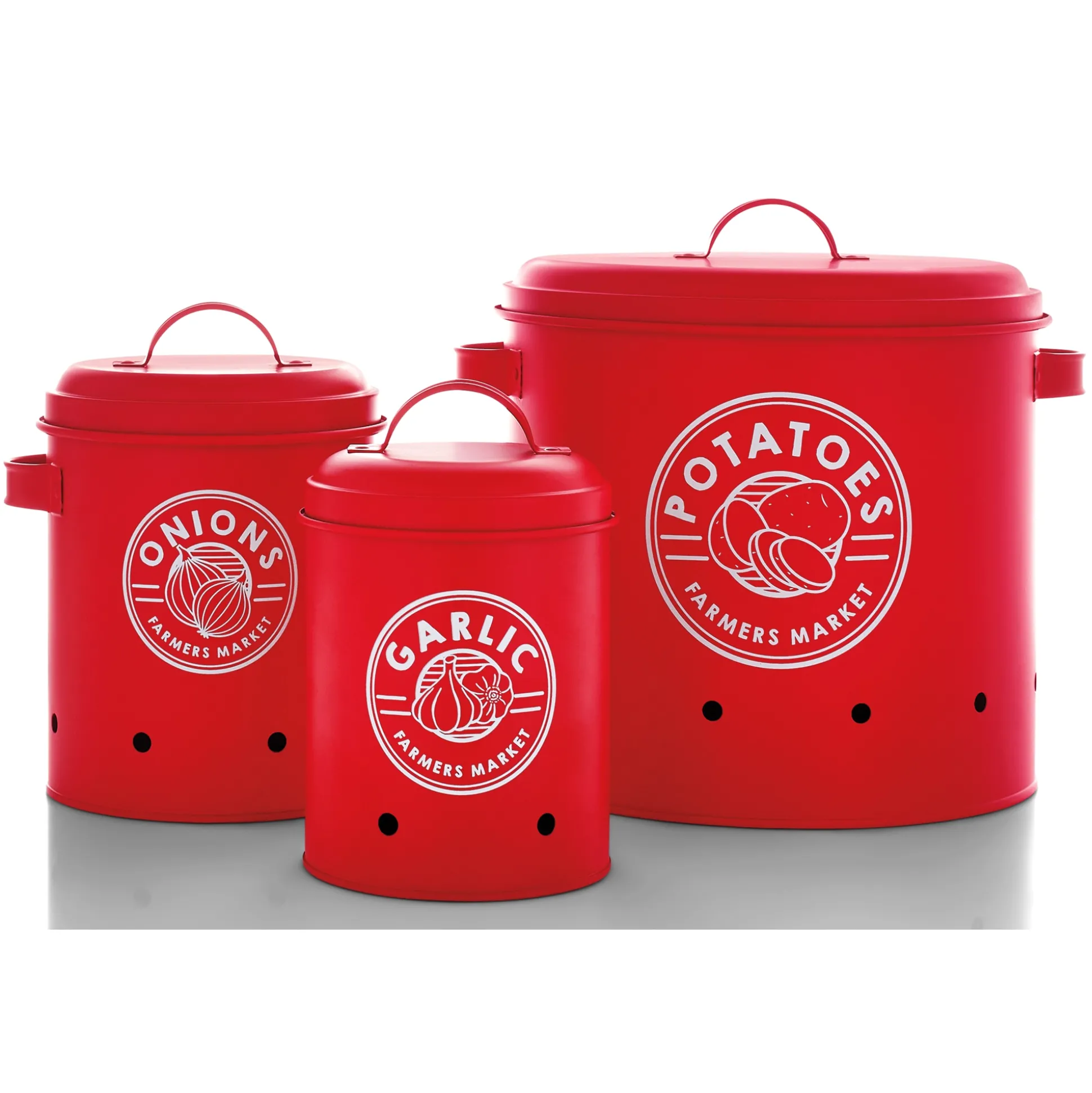 Set of 3 Vented Vegetable Storage Containers