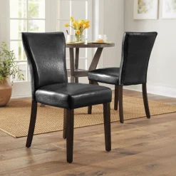 Set of 2 Wingback Parsons Chairs