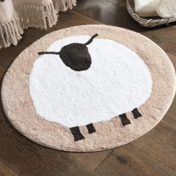 Sheep-Shaped Bath Mat