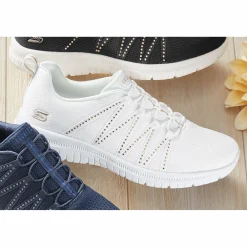 Skechers Virtue She Sparkles Slip-On Shoe with Rhinestones and No-Tie Fit
