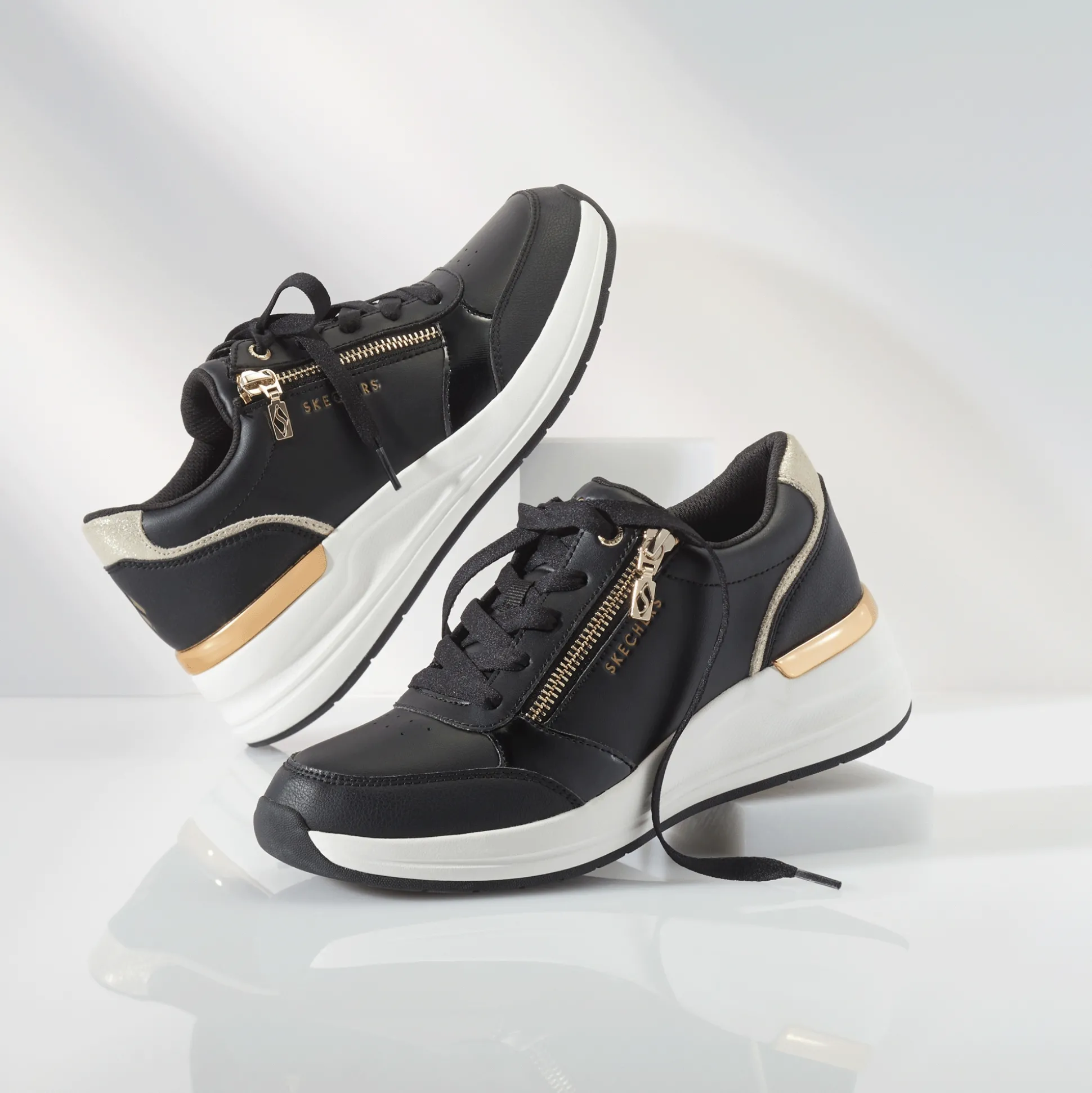 Skechers Women's Billion 2 High-End Shoe with Zip Closure