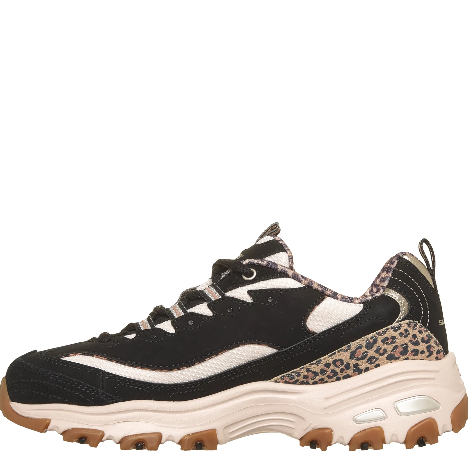 Skechers Women's D'Lites Leopard Lace-Up