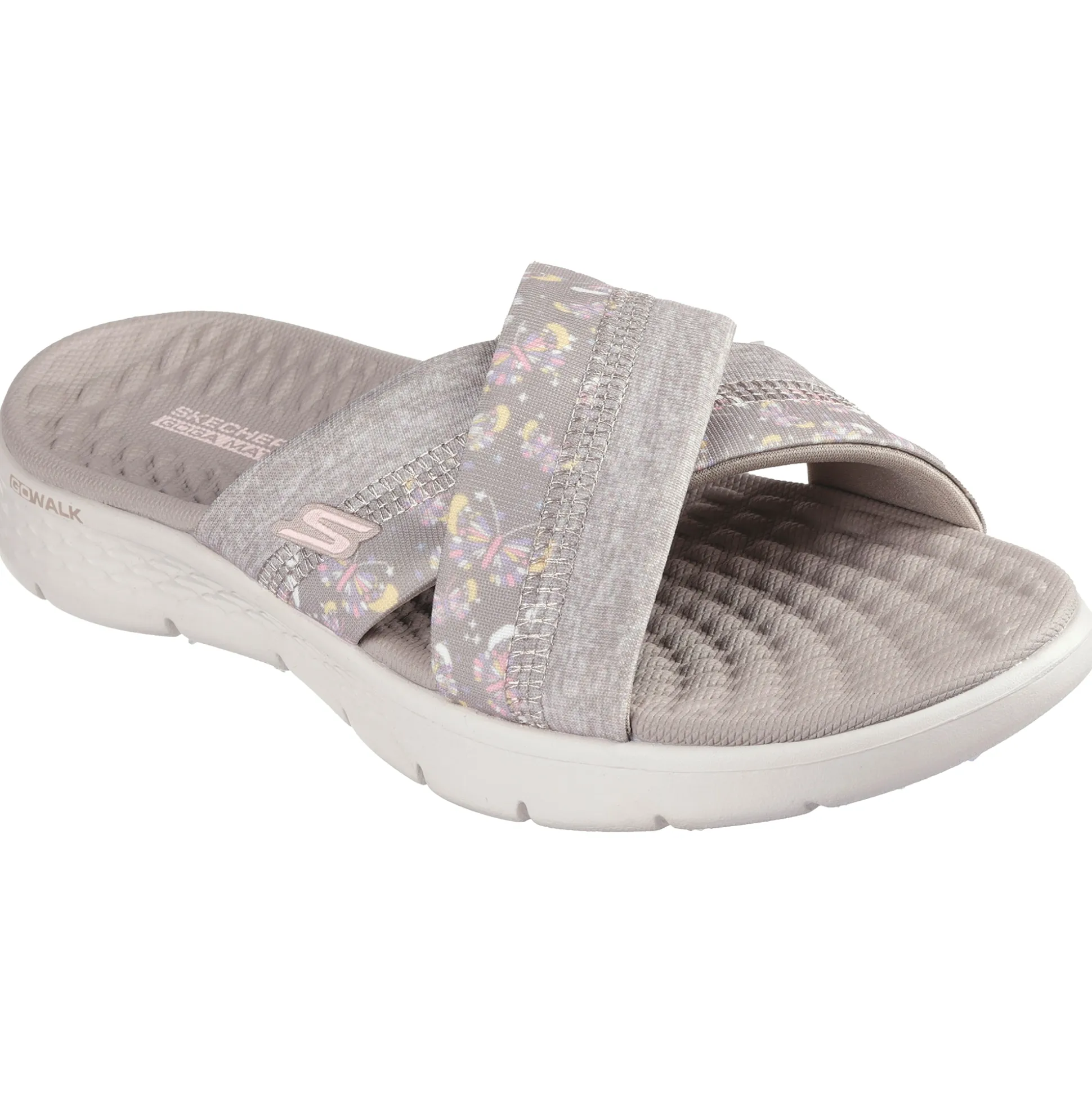Skechers Womens' GO WALK Flex Butterfly Bliss Slide