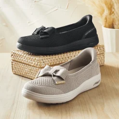Skechers Women's Slip-Ins Arch Fit Inspire Gemma Slip-On with Memory Foam Footbed and Bows