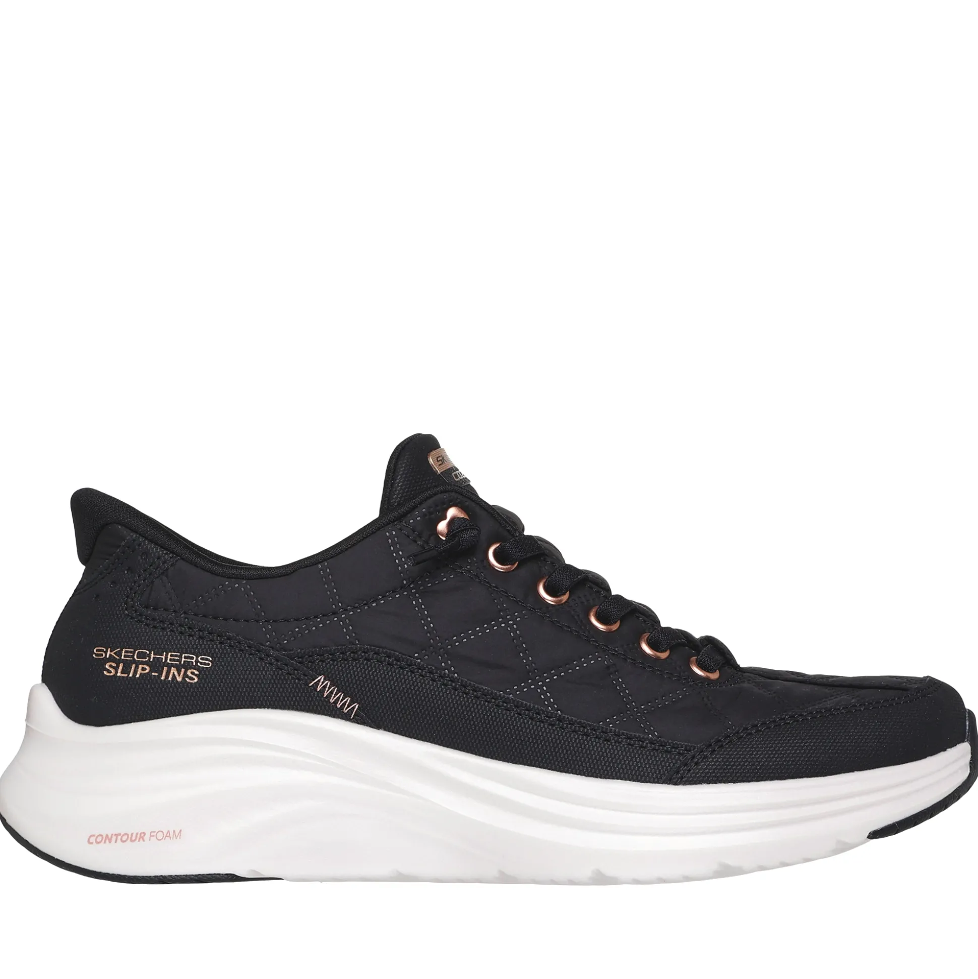 Skechers Women's Slip-Ins Contour Foam Golden Hour Shoe with No-Tie Bungee Laces