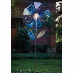 Solar 57" Bronze Floral Spinner