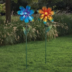 Solar 57" Floral Spinner