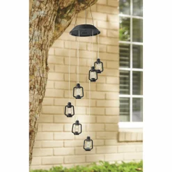 Solar Hurricane Lamp Windchime