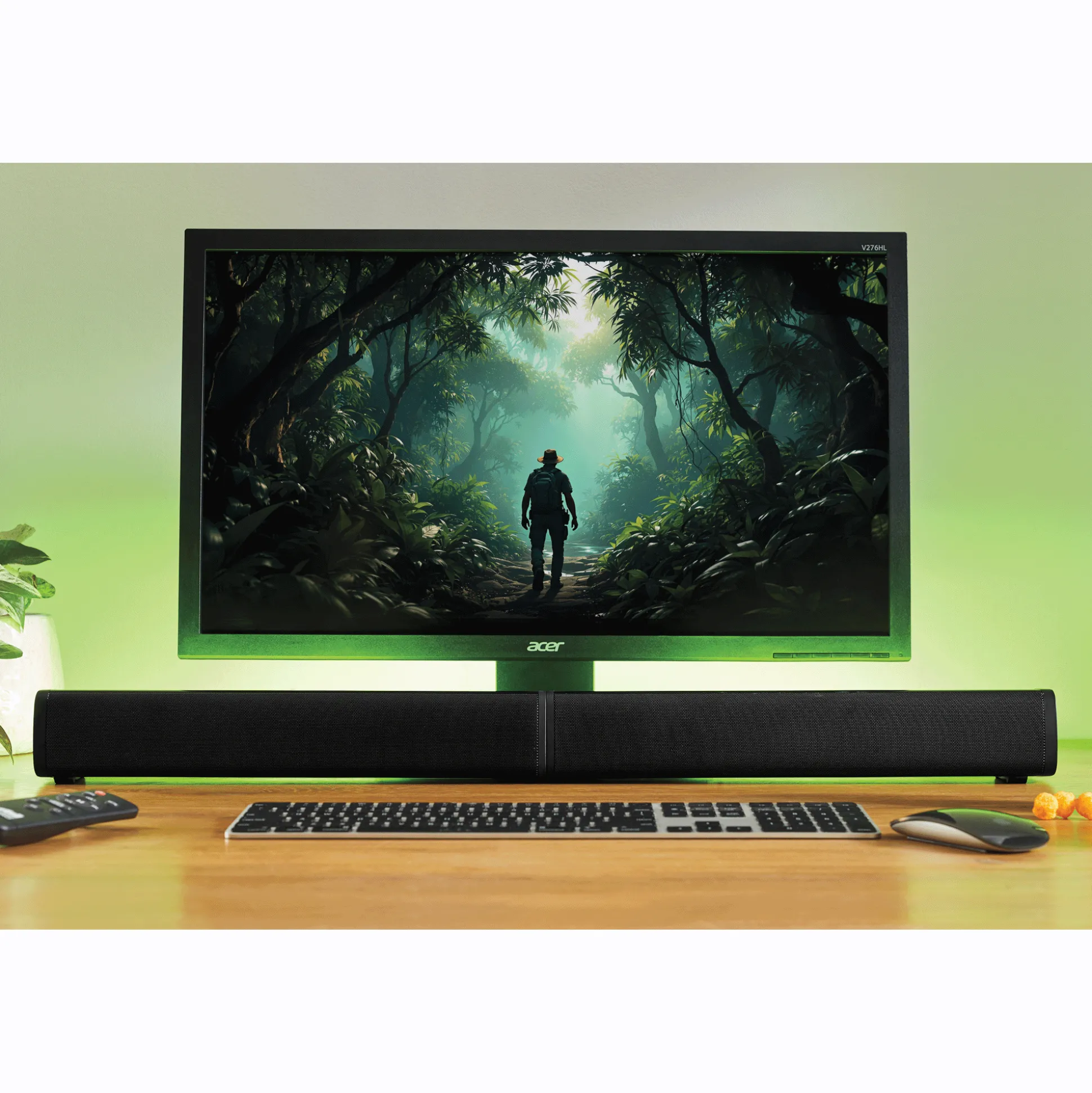 SoundPro Lit 2-in-1 Stereo Speaker/Soundbar System