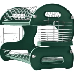 Space-Saving 2-Tier Dish Drying Rack with Utensil Holder
