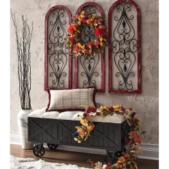 Spice Plaid With Fringe Decorative Pillow