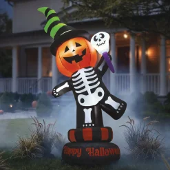 Spinning Skeleton Lit Inflatable