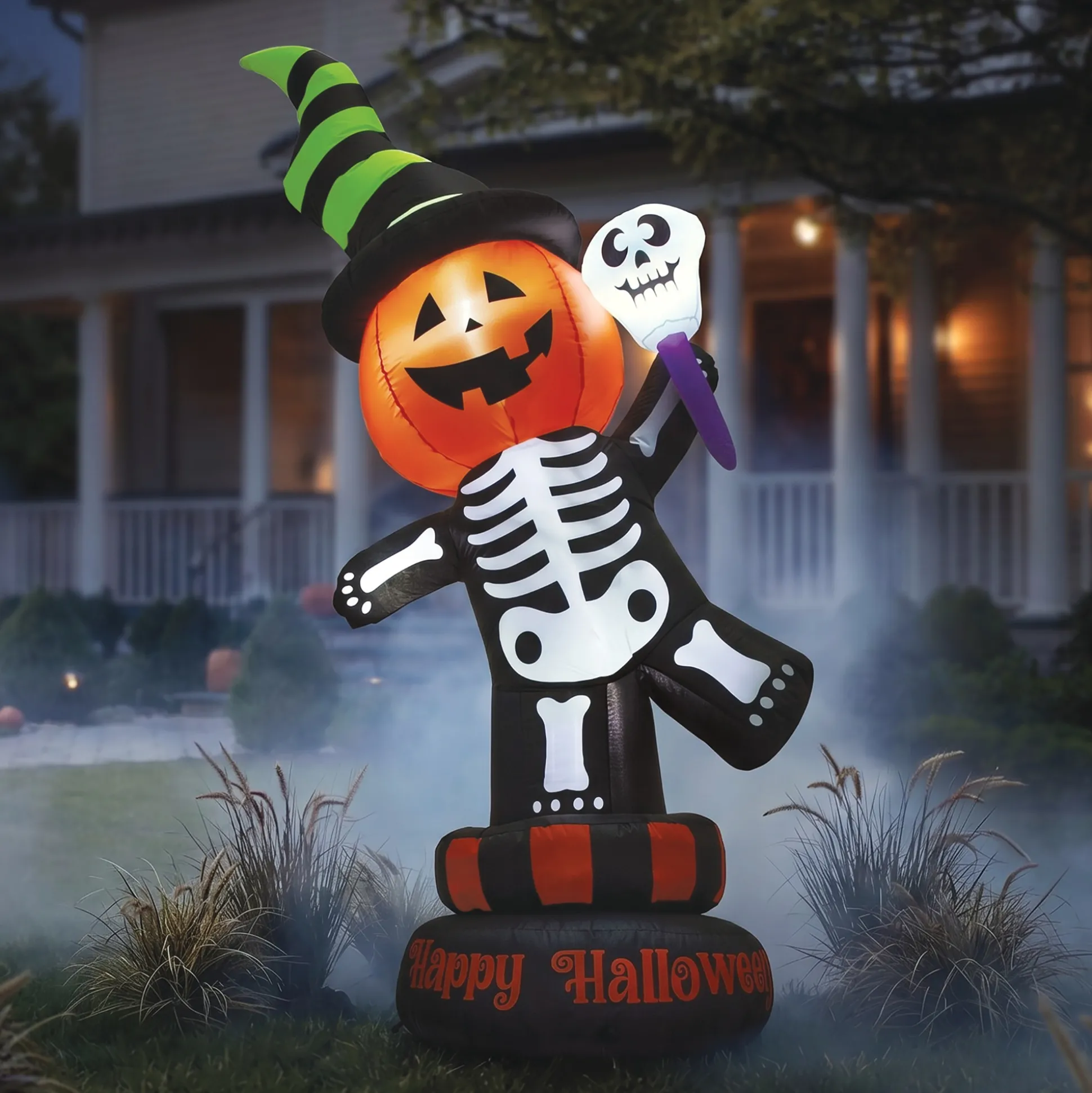 Spinning Skeleton Lit Inflatable