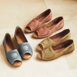 Spring Step Brandal Peep-Toe Slip-On