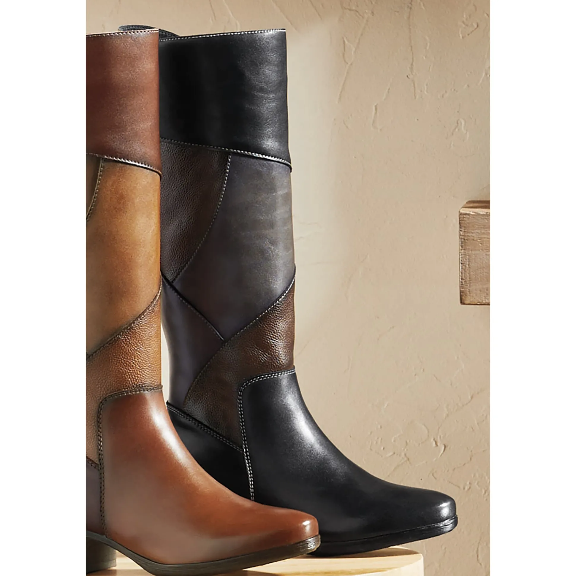 Spring Step Patchwork Boot