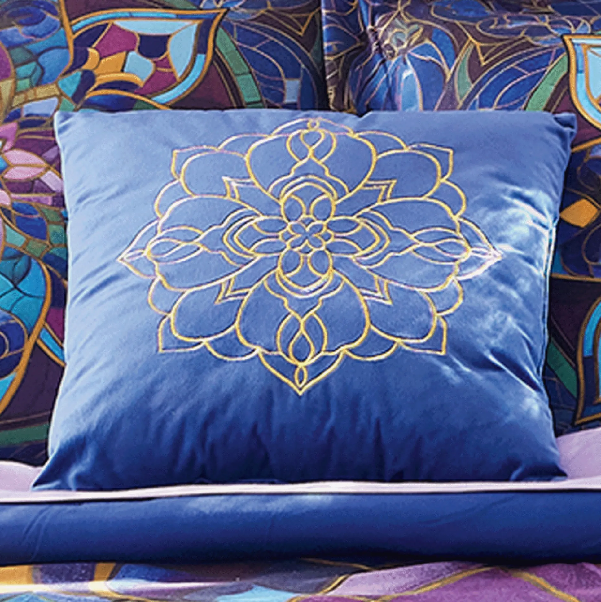 Stained Glass Decorative Pillow