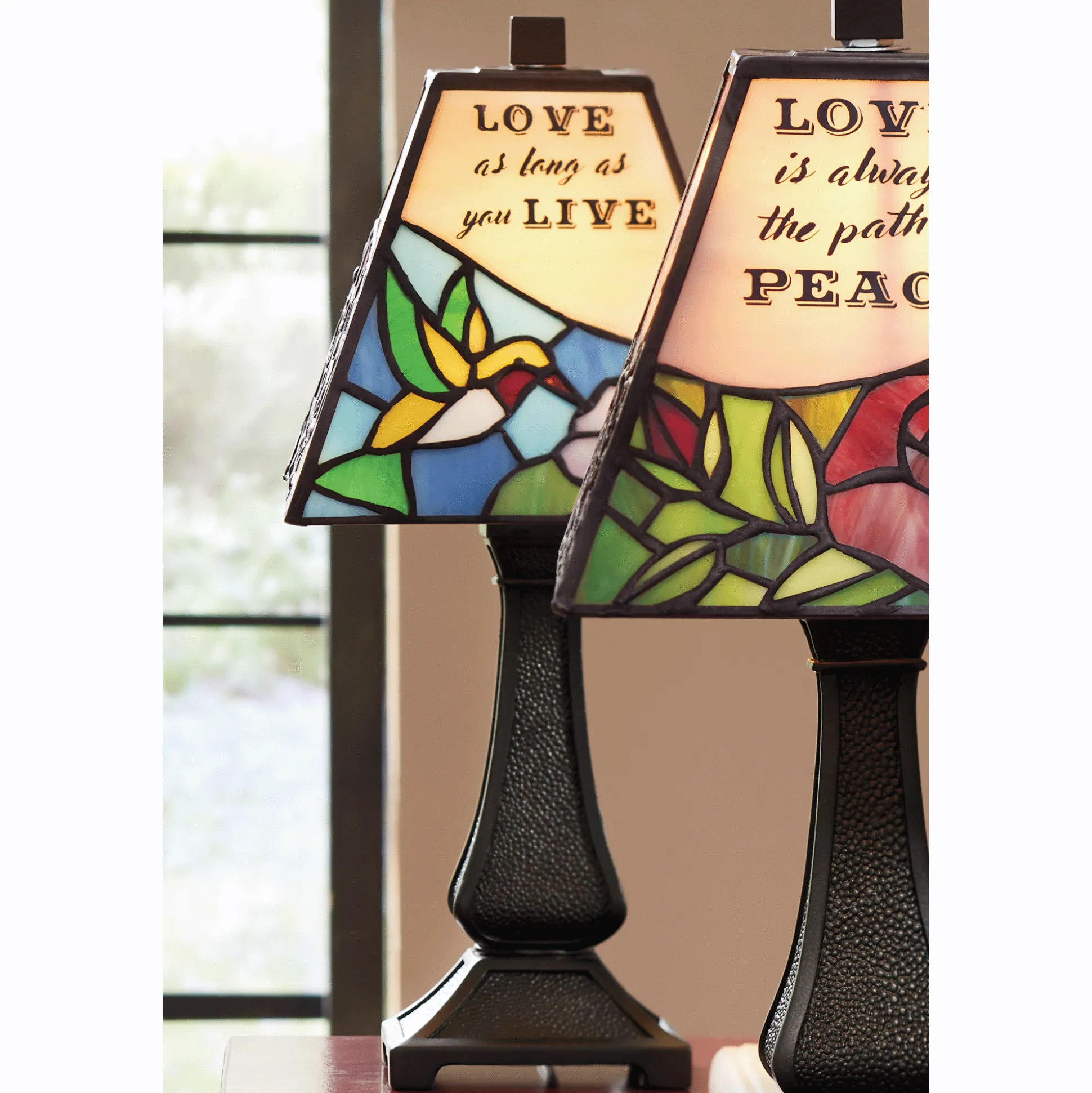 Stained Glass Sentiments Lamp