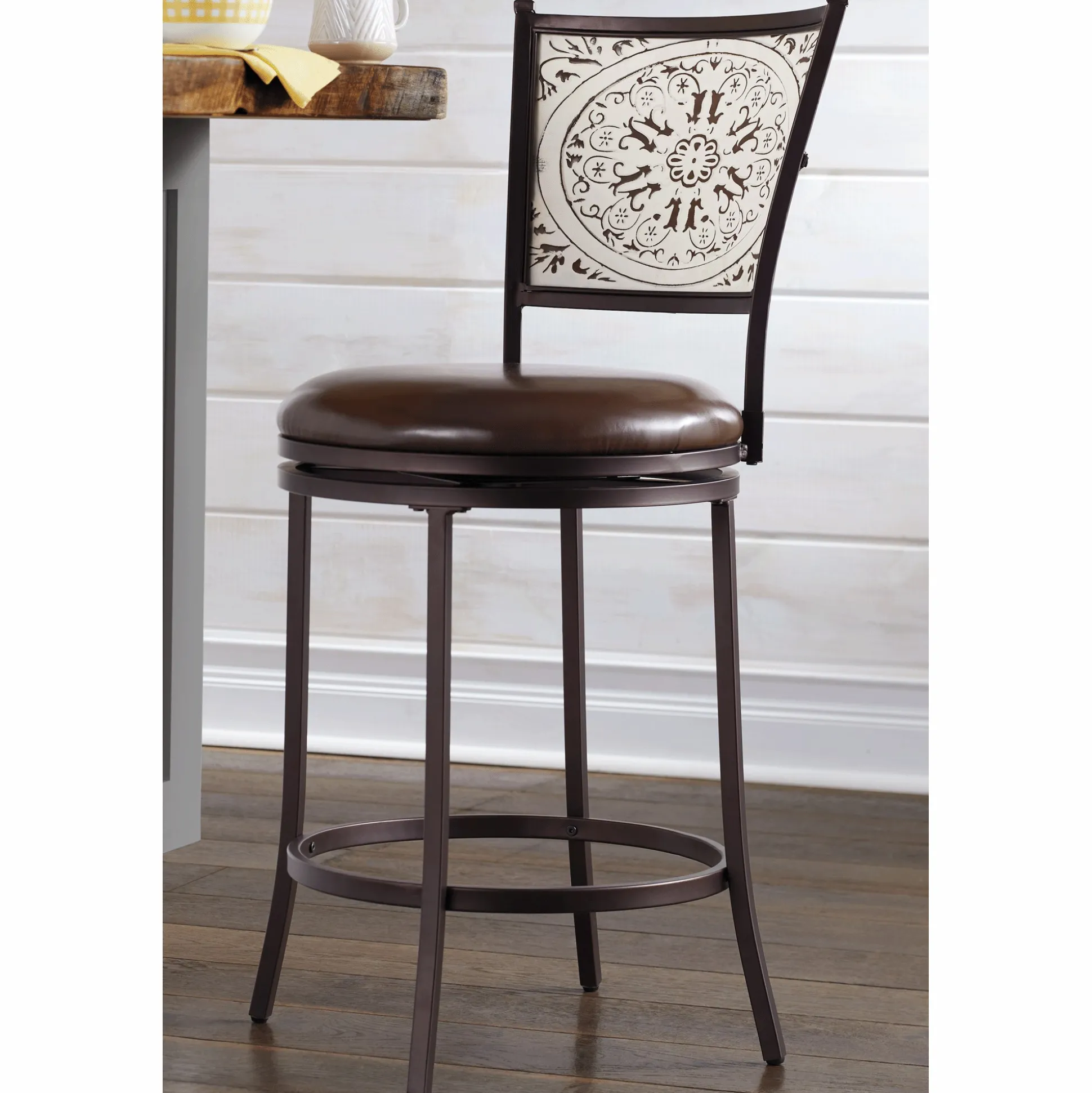 Stamped Metal Swivel Stool