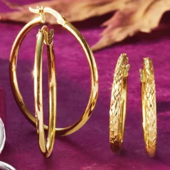 Sterling 2-Pair Hoop Set