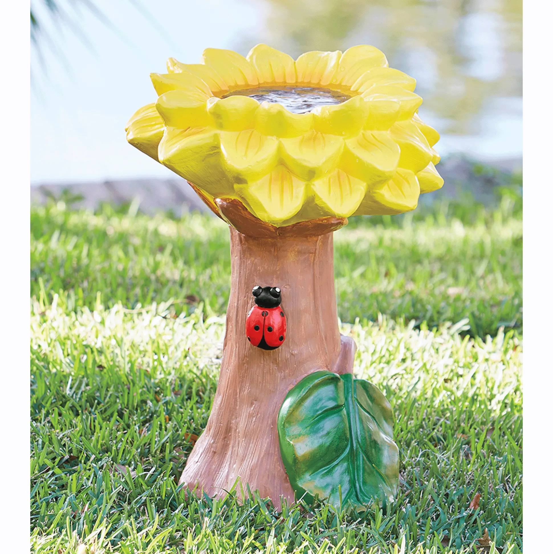 Sunflower Birdbath