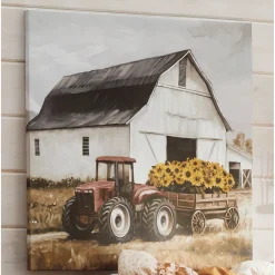 Sunflower Wagon Barn Wall Art