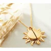 Sun Hidden Message Two-Tone Pendant