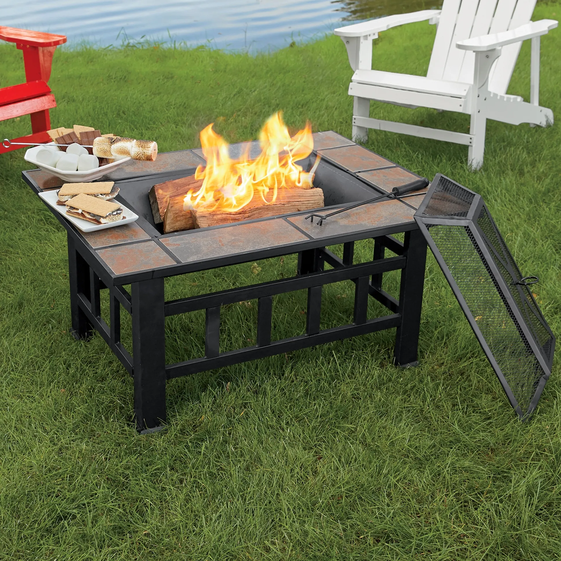 Table Firepit with Grill