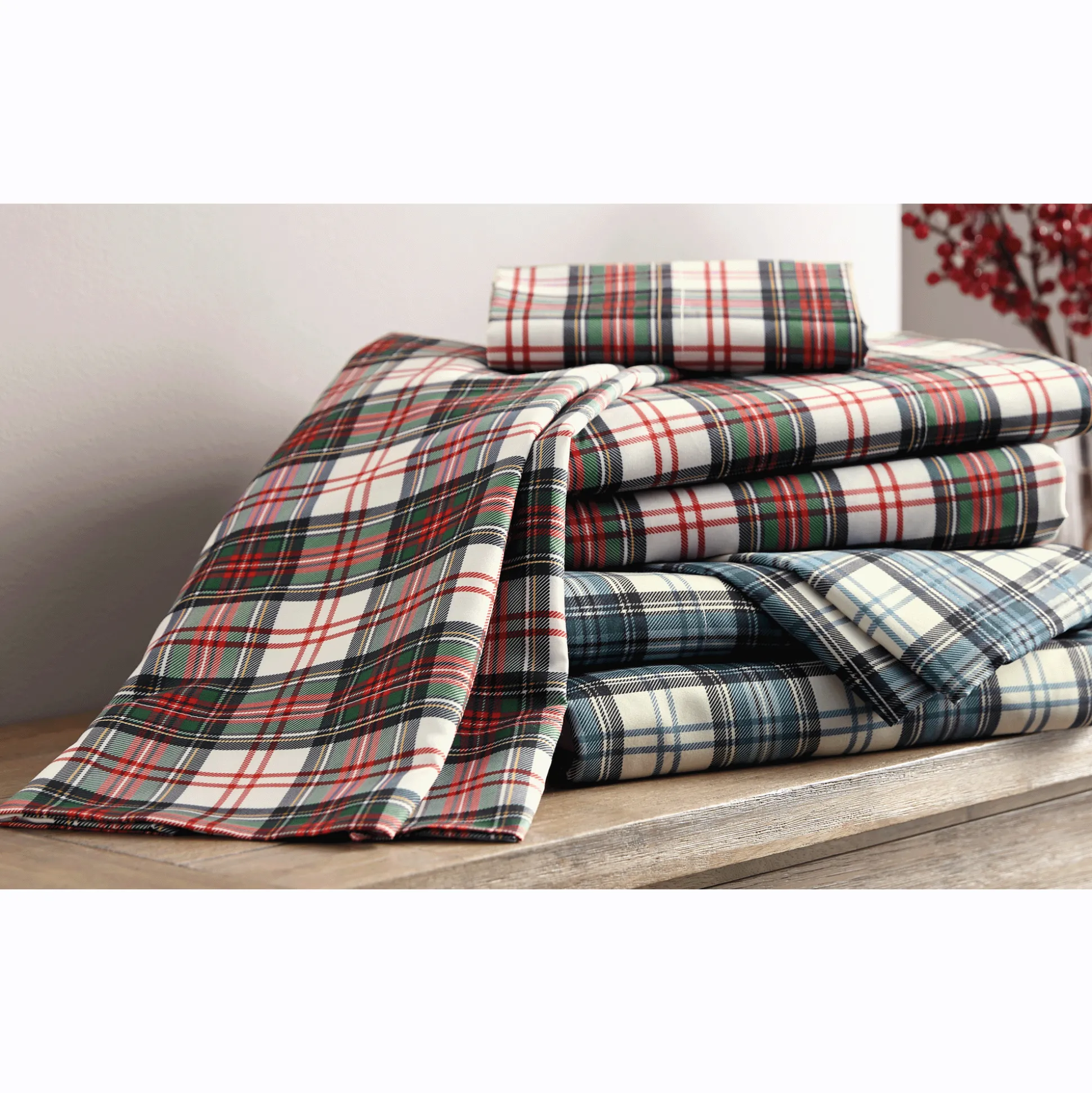 Tartan Plaid Microfiber Sheet Set