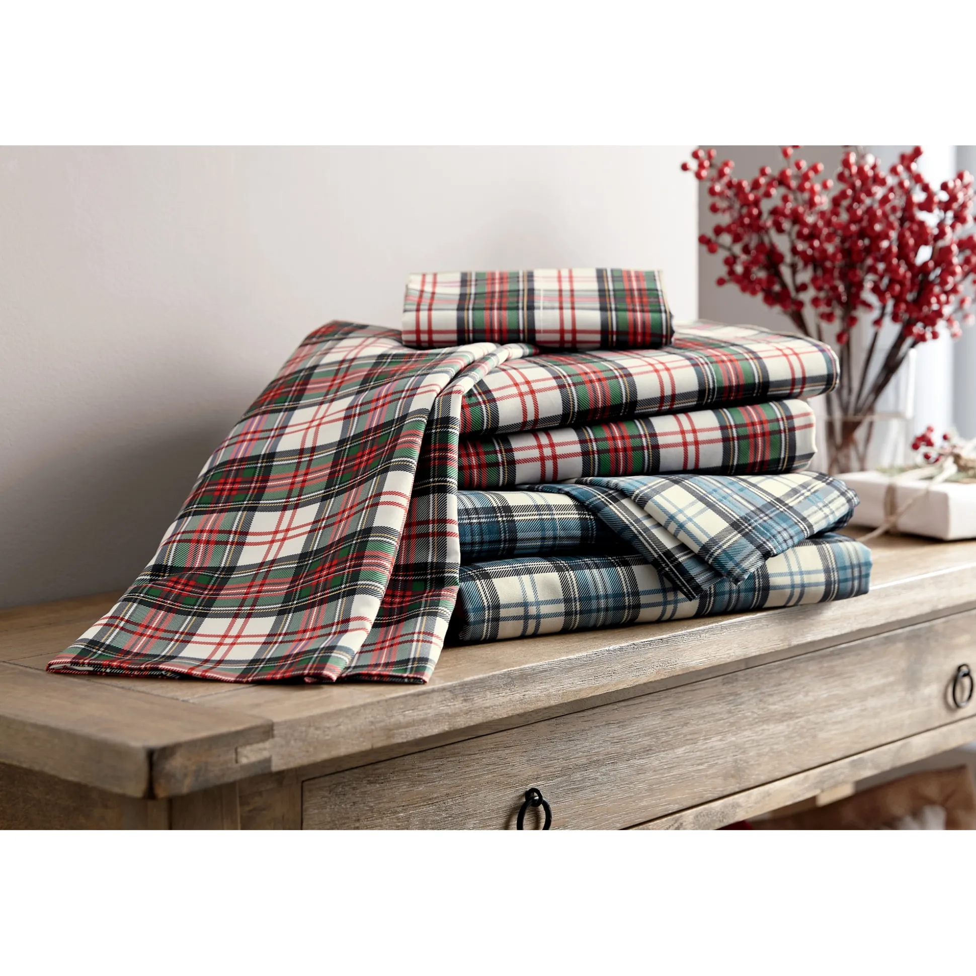 Tartan Plaid Microfiber Sheet Set