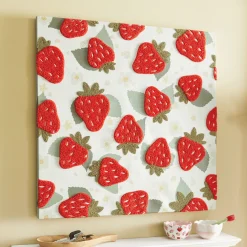 Textural Strawberry Wall Art