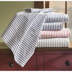 200-Thread Count Cotton Ticking Stripe Sheet Set